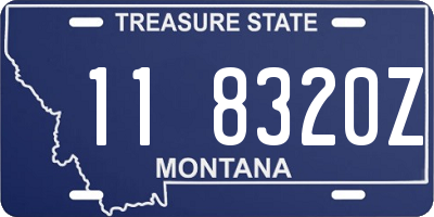 MT license plate 118320Z