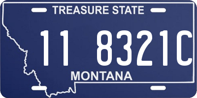 MT license plate 118321C
