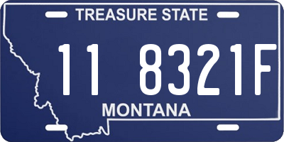 MT license plate 118321F