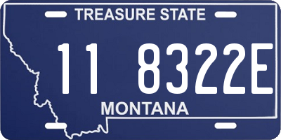 MT license plate 118322E