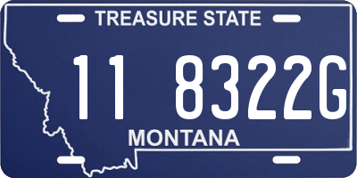 MT license plate 118322G