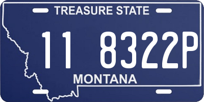 MT license plate 118322P