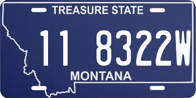 MT license plate 118322W