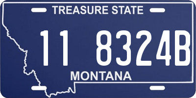 MT license plate 118324B