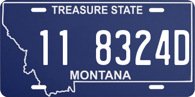 MT license plate 118324D