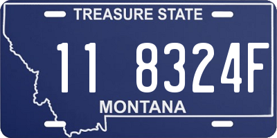 MT license plate 118324F