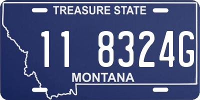 MT license plate 118324G