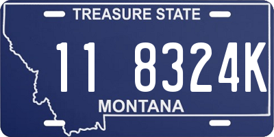 MT license plate 118324K