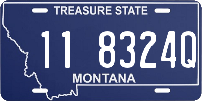 MT license plate 118324Q