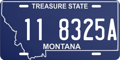 MT license plate 118325A