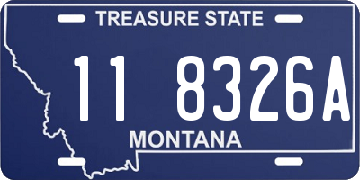 MT license plate 118326A