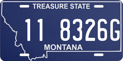 MT license plate 118326G