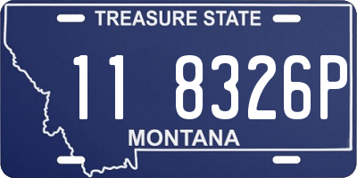 MT license plate 118326P