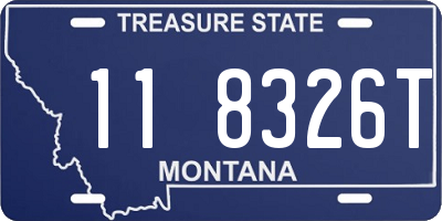 MT license plate 118326T