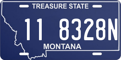 MT license plate 118328N