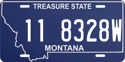 MT license plate 118328W