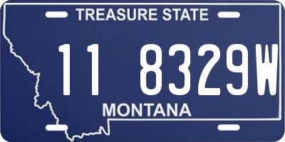 MT license plate 118329W