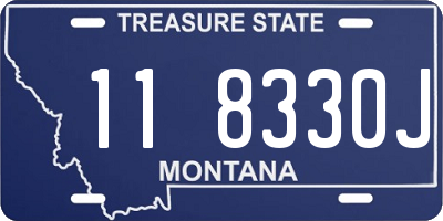 MT license plate 118330J