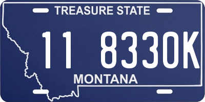 MT license plate 118330K