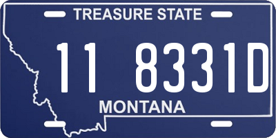 MT license plate 118331D