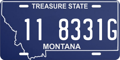 MT license plate 118331G
