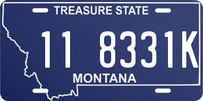 MT license plate 118331K