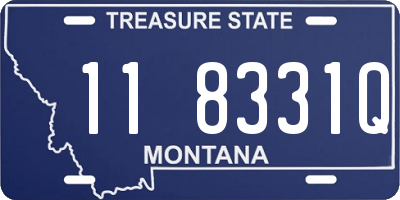 MT license plate 118331Q