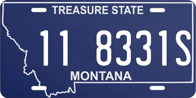 MT license plate 118331S