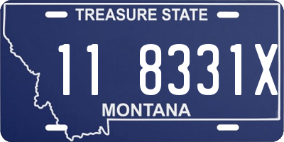 MT license plate 118331X