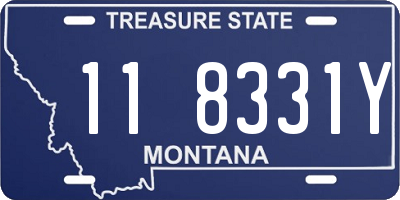 MT license plate 118331Y