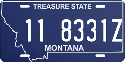 MT license plate 118331Z