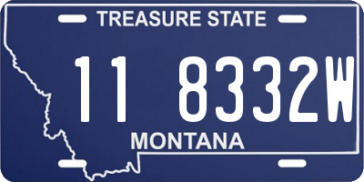 MT license plate 118332W