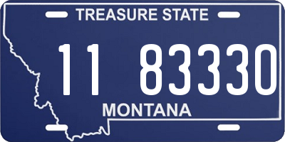 MT license plate 118333O
