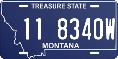 MT license plate 118340W