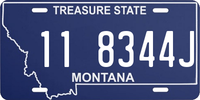 MT license plate 118344J