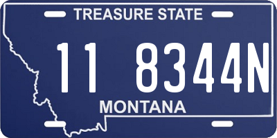 MT license plate 118344N