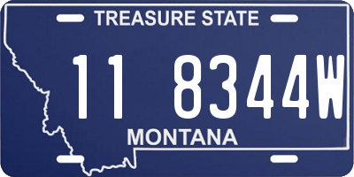 MT license plate 118344W