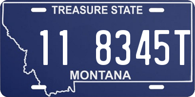 MT license plate 118345T