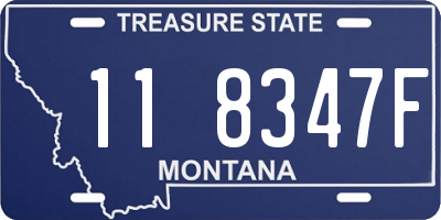 MT license plate 118347F