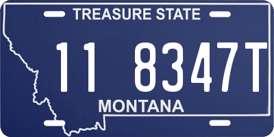 MT license plate 118347T