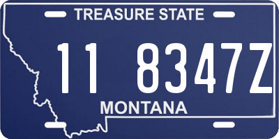 MT license plate 118347Z