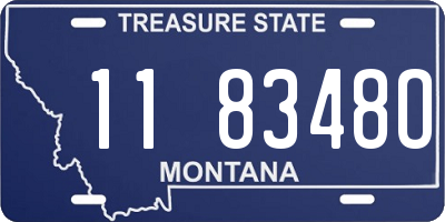 MT license plate 118348O