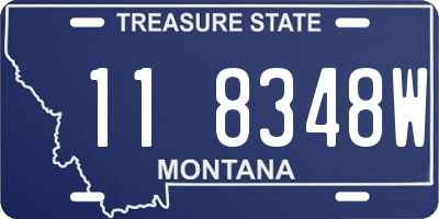 MT license plate 118348W