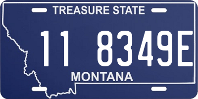 MT license plate 118349E