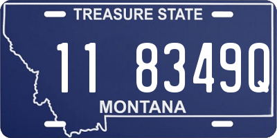 MT license plate 118349Q