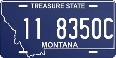 MT license plate 118350C