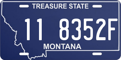 MT license plate 118352F