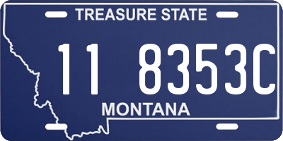MT license plate 118353C