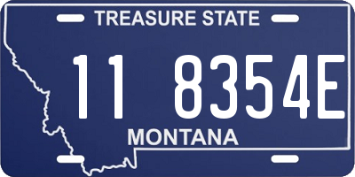 MT license plate 118354E