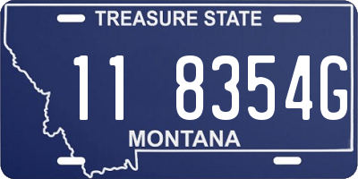 MT license plate 118354G